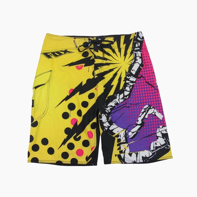 Fox Racing Board Shorts Mens Waist 36 Crazy Pattern Mountain Biking BMX Long