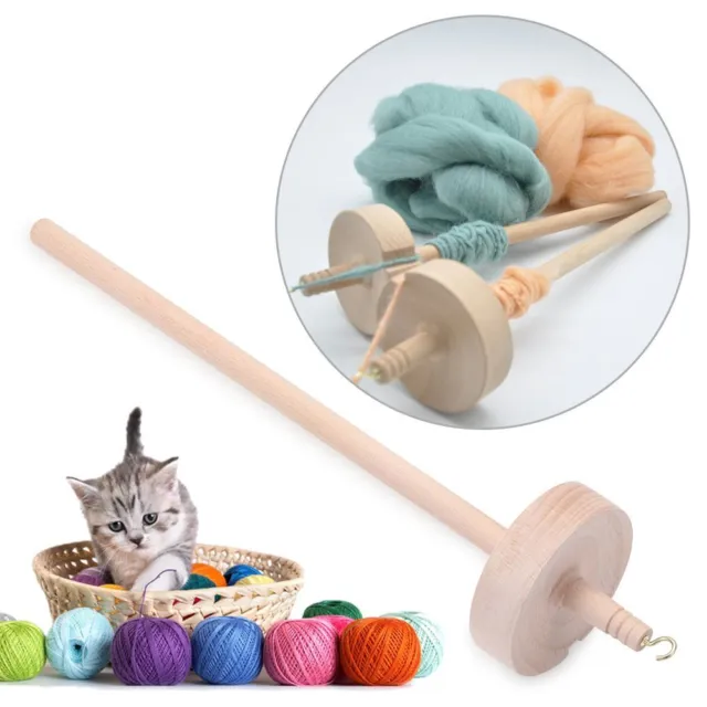 Sewing Accessories Beginners Whorl Yarn Spin Drop Spindle Handmade Solid Wooden