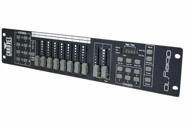 Chauvet DJ OBEY10 DMX-512 2U Rack Mount Light Controller+Beat-Activation OBEY 10
