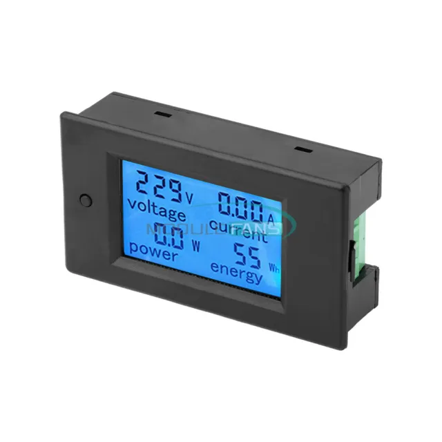 20A AC Digital LCD Panel Power Meter Monitor Power Energy Voltmeter Ammeter M