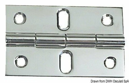 Charnière en Acier Inoxydable 80x50 Marque Osculati 38.814.03