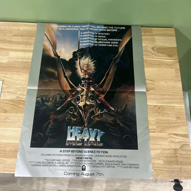 Original 1981 HEAVY METAL Special Advance Movie Poster, 18 x 24 1/2”