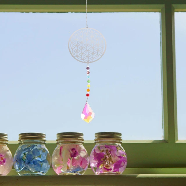 WALL HANGING PRISMS for Windows Rear View Mirror Accessories Crystal