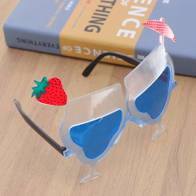 Novelty Eyeglass Strawberry Cocktail Cup Funny Eyewear Sunglass Party Costume