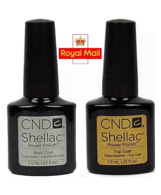 CND Shellac Top And Base Coat 7.3ml Gel UV LED Nail Soak Off Brand New