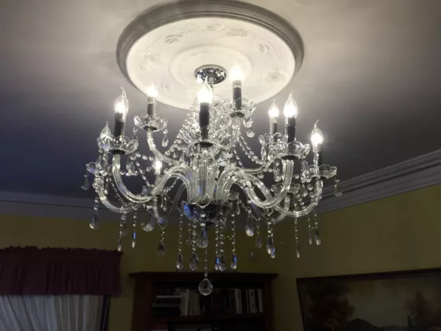 Crystal Chandelier Ceiling Lamp Pendent Light Glass Beads 3