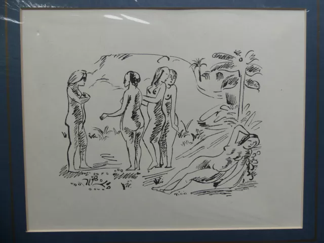 Max Pechstein “Frauen” Originallithografie aus “Reisebilder / Südsee” 1919