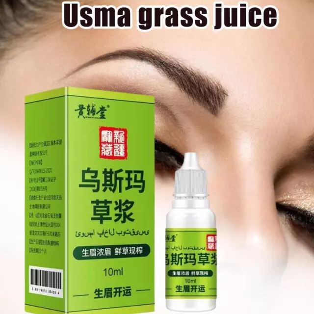 Jugo de hierba Usma para el crecimiento del cabello y cejas gruesas saludables - Hairline D8Y4