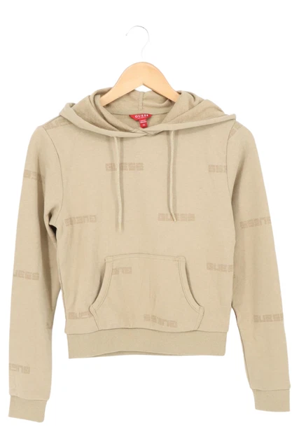 GUESS Kapuzenpullover Damen Gr. XS beige