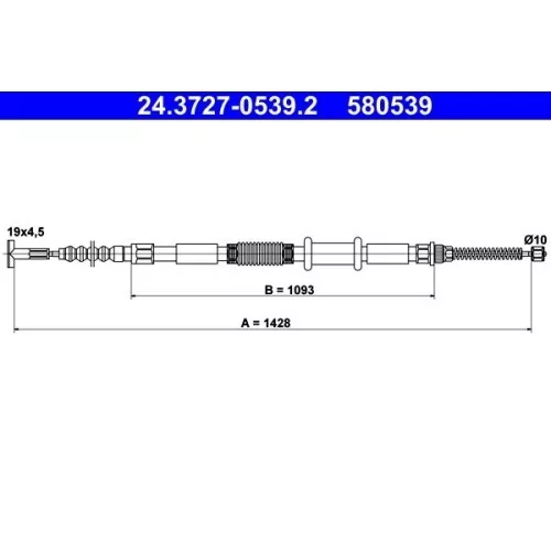 1 Seilzug, Feststellbremse ATE 24.3727-0539.2