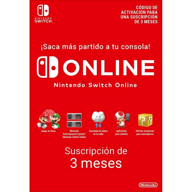 Suscripción 90 Días Switch Online Membership (Individual) Nintendo Switch