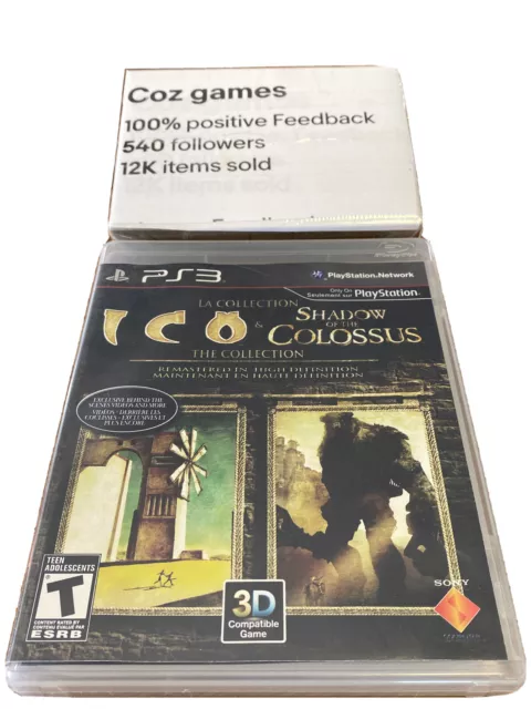 Mint Disc Playstation 3 Ps3 ICO & Shadow of the Colossus Double Game - Inc  Ma