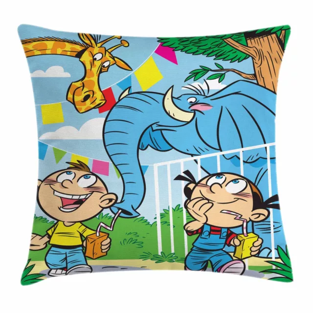 Kids Throw Pillow Cases Cushion Covers by Ambesonne Home Accent Decor 8 Sizes