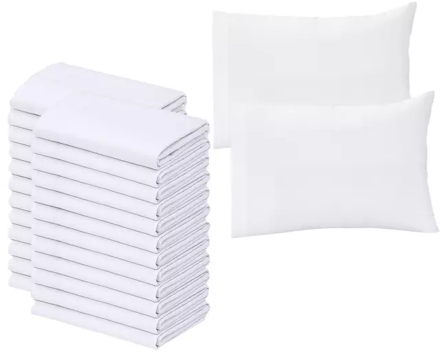 Pillowcase King Queen Standard Size Hotel Collection Luxury Polycotton Bulk Pack 2
