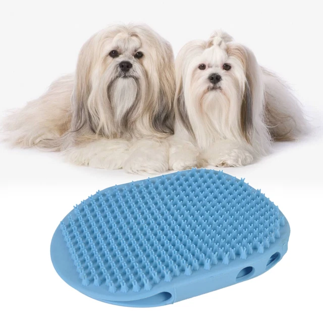Rubber Pet Dog Cat Puppy Bath Palm Brush Hair Grooming Brush Comb Massage