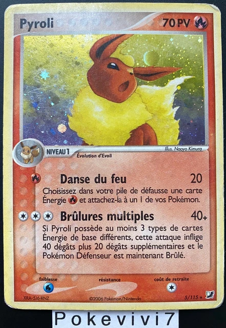 Carte Pokemon PYROLI 5/115 Holo Bloc EX Forces Cachées FR