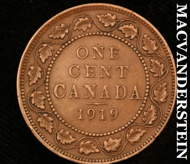 Canada: 1919 Small Cent-Scarce Better Date No Reserve #O1855