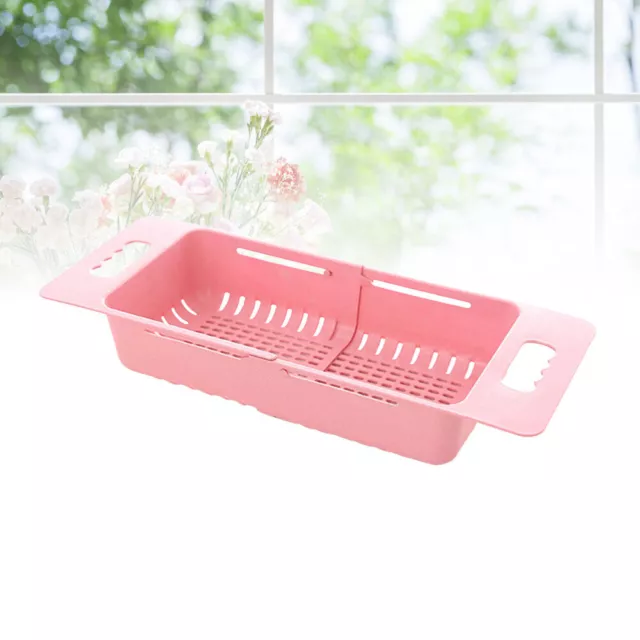 Fruit Washing Dish Drying Rack Pink Escurridor Para Fregadero Water Filter