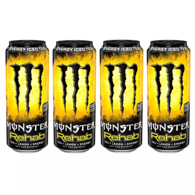 Monster Rehab Tea und Limonade Energy Drink mit Taurin 500ml 4er Pack