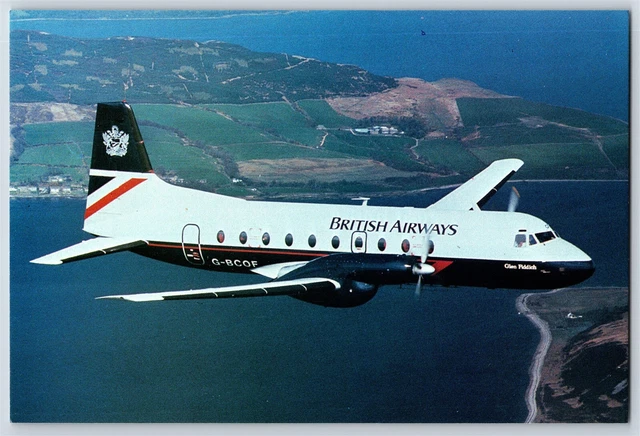Airplane Postcard British Airways Airlines BAe 748-287 Srs 2A In Flight CA12