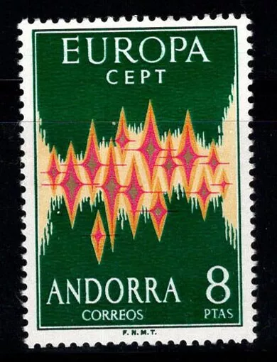 Andorra Spanisch 1972 Mi. 71 Postfrisch 100% Europa CEPT, 8 Peseten