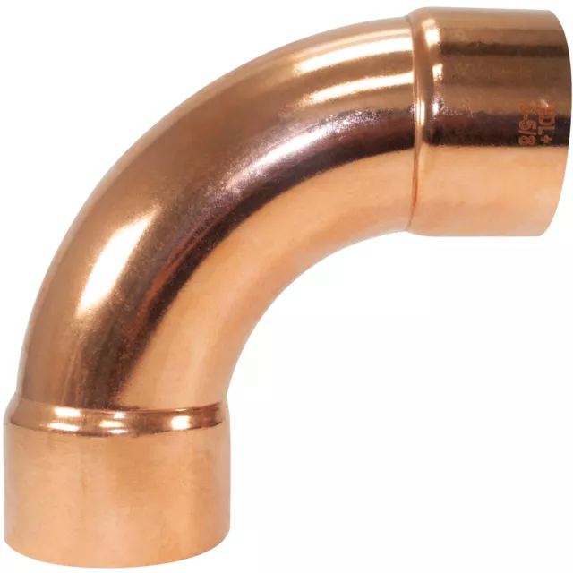 NDL 90 Degree Elbow Long turn 2-5/8in Copper pipe fittings C x C Sweat connectio