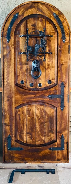 Rustic castle winery farmhouse door alder solid door winery Story book pre hung 3