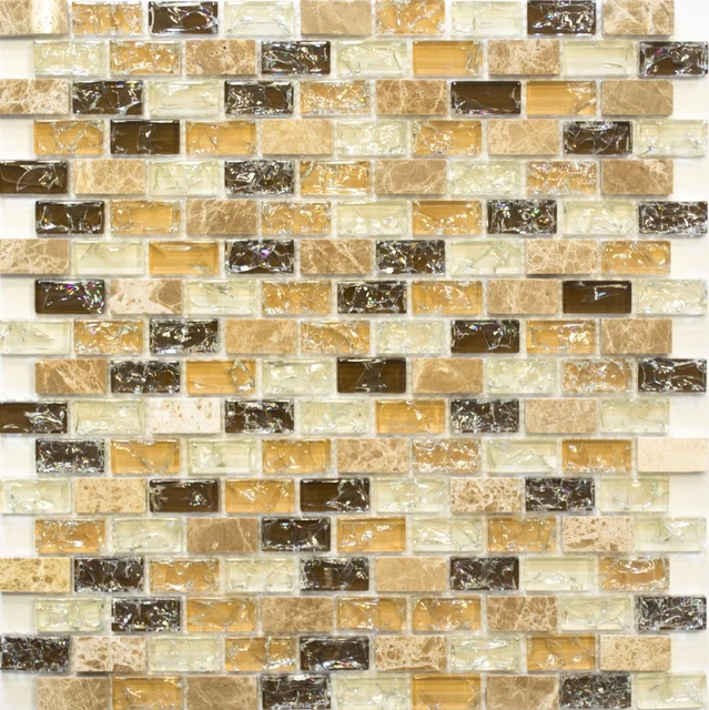 Carrelage Mosaïque Travertin Pierre Naturelle Beige Brique