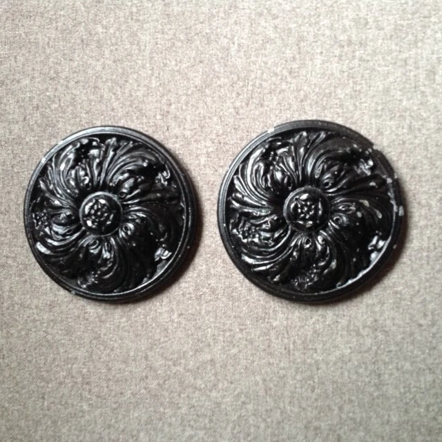 Pair (2) Window Decor Hardware Curtain/Drapery Medallion Hold-backs/Tie-backs