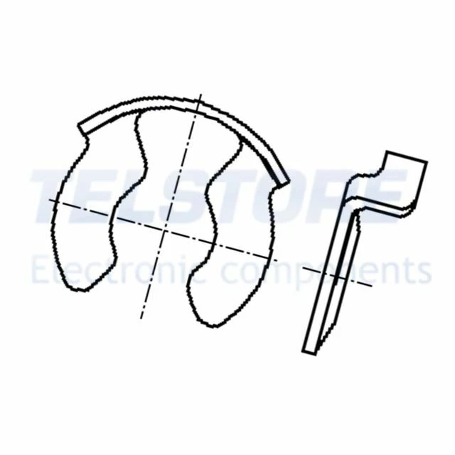 100pcs  1678655 Rondella seger acciaio elastico Diam.albero 8mm D 0,5mm 1678655