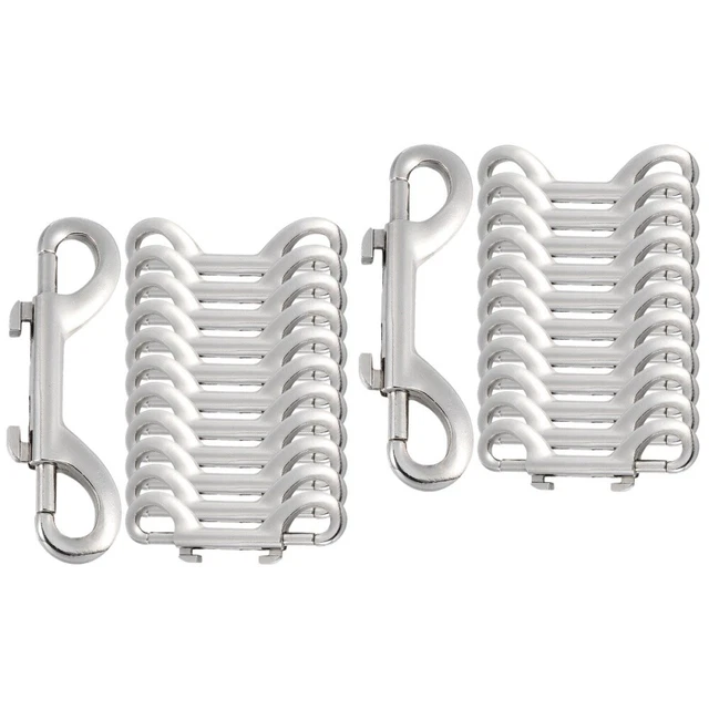 Llavero con soporte para tarjetas de doble hebilla grado marino clips de metal plata aleación de zinc