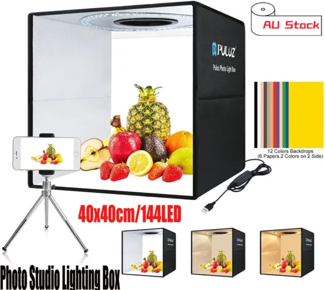 40cm Foldable Mini Photo Light Box Studio Home Photography Lighting Tent 144LED