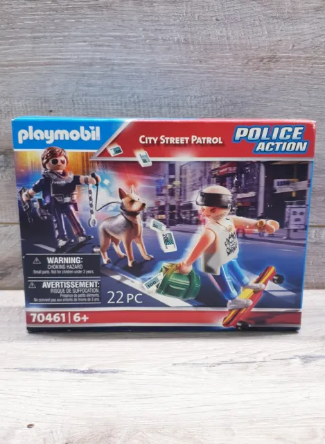 PLAYMOBIL 70461 City Street Police Patrol Action Kids Toy Set Police Dog BNIB