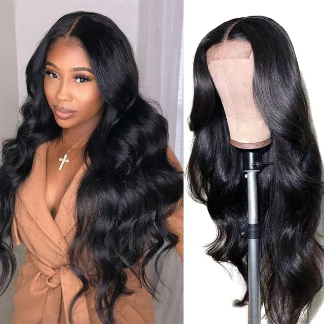 14 Inch Lace Front Wigs Human Hair Pre Plucked 150% Density 4x4 Body Wave Lace