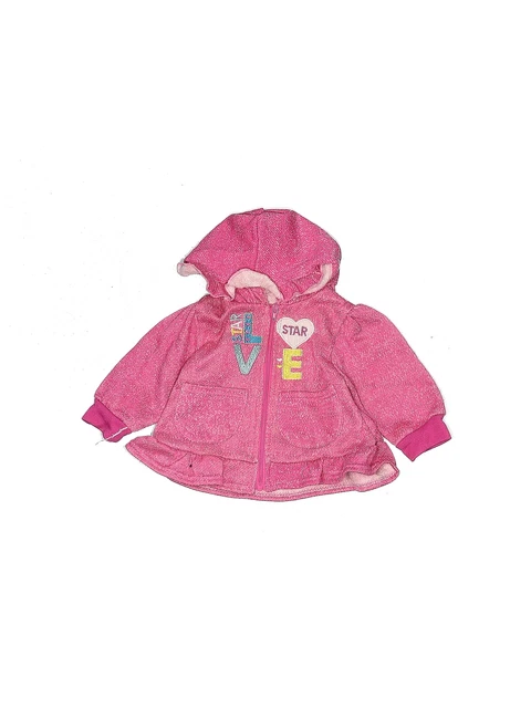 Coney Isle Girls Pink Zip Up Hoodie 3-6 Months