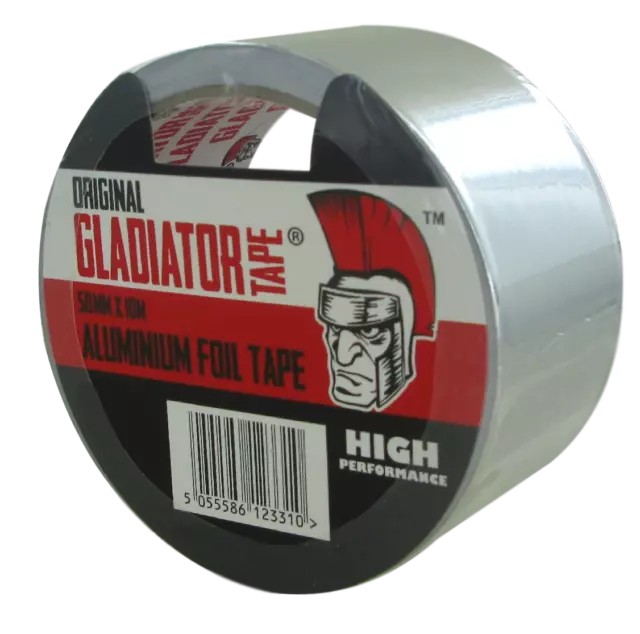 Aluminium Foil Tape Rolls Heat Insulation Exhaust Self Adhesive Duct 48mm x 45m