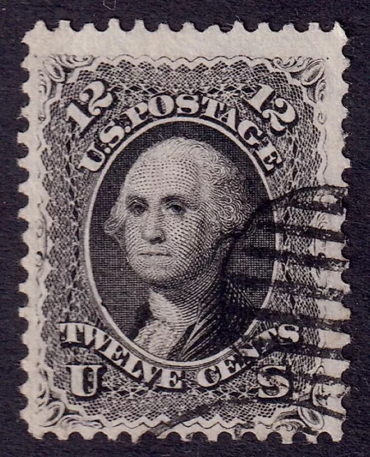 US Scott 69, 1861 Washington, 12c black, VERY FINE USED *Fancy Cancel*