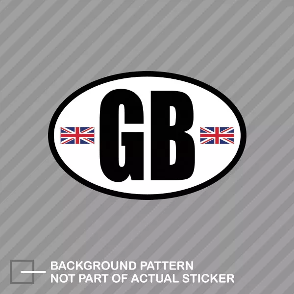 GB - Great Britain Oval Flag Sticker Decal Vinyl United Kingdom English