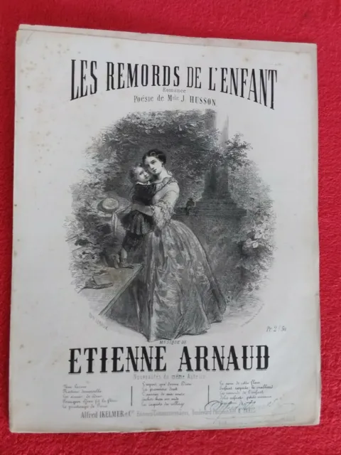 Partition musique FERRAUD 1860/LES REMORDS DE L'ENFANT/Etienne Arnaud