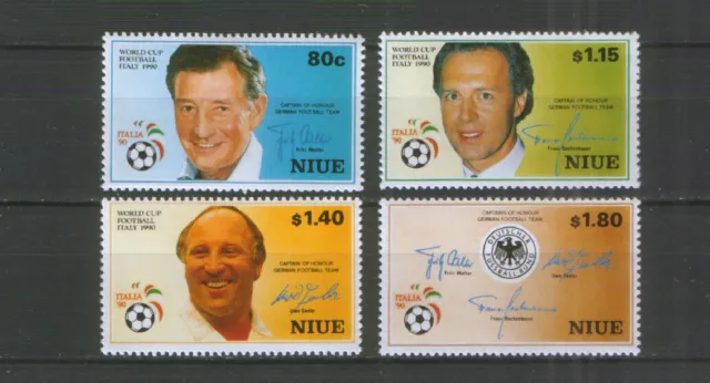 Niue 753-56 ** Fußball ; Walter, Beckenbauer , Seeler