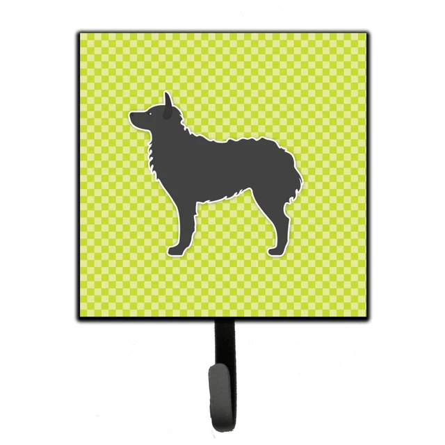 "Caroline's Treasures Croatian Sheepdog Checkerboard Green Leash or Key Holde...