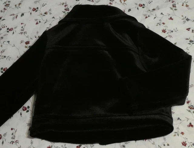 Giacca Bomber Originale Bambini Di Oshkosh Ragazze Nera Spazzolata Velluto Zip Taglia 3T 3
