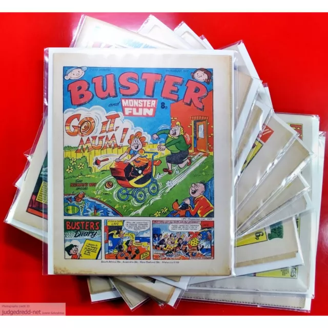 BUSTER AND MONSTER FUN Comic Bags ONLY Size2 for Issues x 25. .