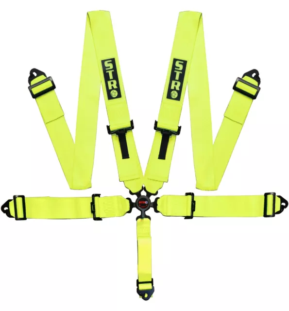 Sfi 5-Point Course Harnais Ceinture de Sécurité Aviation Camlock F1 F2 Jaune str