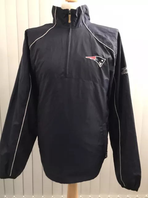 Mens Vintage Reebok NFL New England Patriots Lightweight Windbreaker Jacket XL