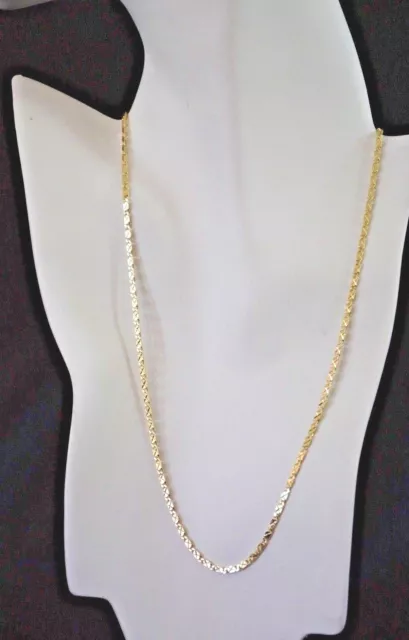 14KT GOLD "Plated" BY THE INCH FLAT SCROLL CHAIN,NECKLACE,BRACELET,ANKLET