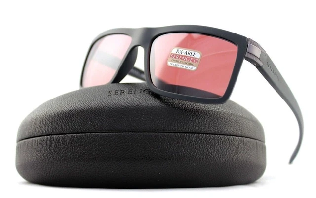 Serengeti 8545 Brera Polarized Sedona Glass Sanded Dark Gray Medium Sunglasses