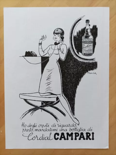 CAMPARI 1967 Giovanni Manca - Pubblicità originale pagina intera da rivista