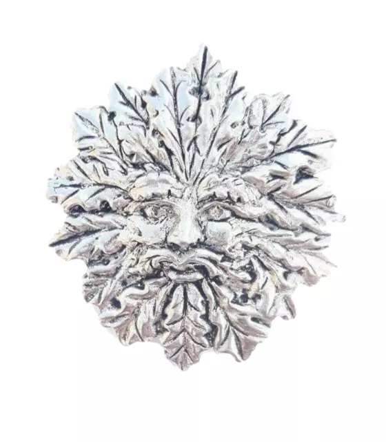 Green Man Handcrafted in Solid Pewter In UK Lapel Pin Badge