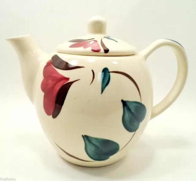 Purinton Ivy Red Blossom 4 Cup Tea Pot